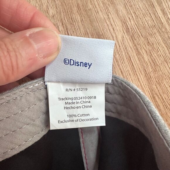 Disney Mickey Mouse Dad Hat Gray Red Stitching Adjustable Baseball Cap - Picture 3 of 4